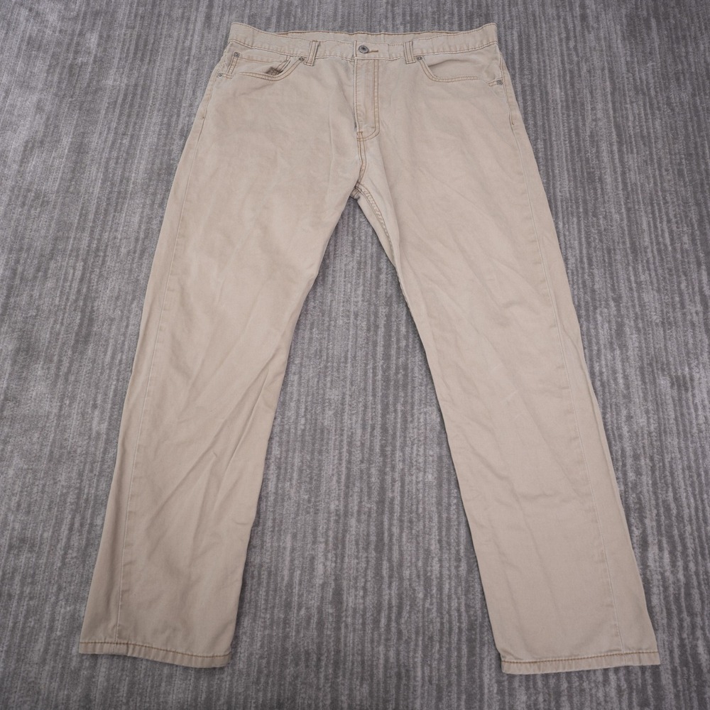 Levi's 508 Regular Taper Pants Mens 38x30 (28.5) Tan Khaki Excellent Tapered Fit